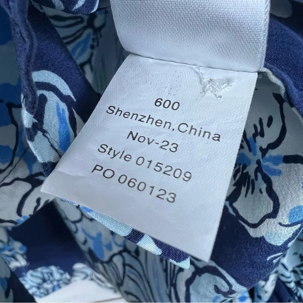 Lilly Pulitzer Tank Top, Button Shirt, Pant Set Low Tide Navy Medium And Small - Picture 9 of 14